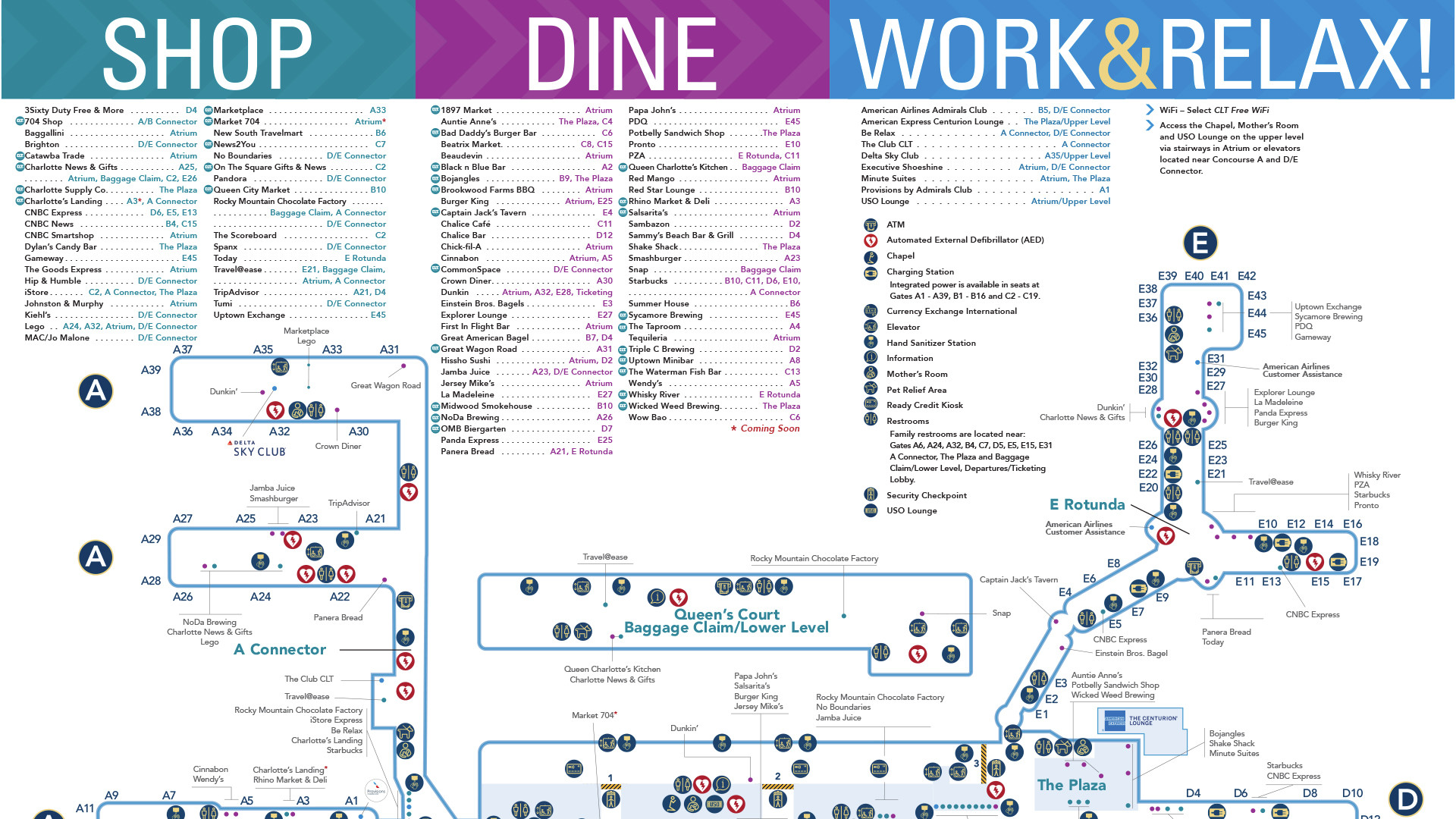 Charlotte Douglas Airport Map 2026 Terminals Parking CLT 