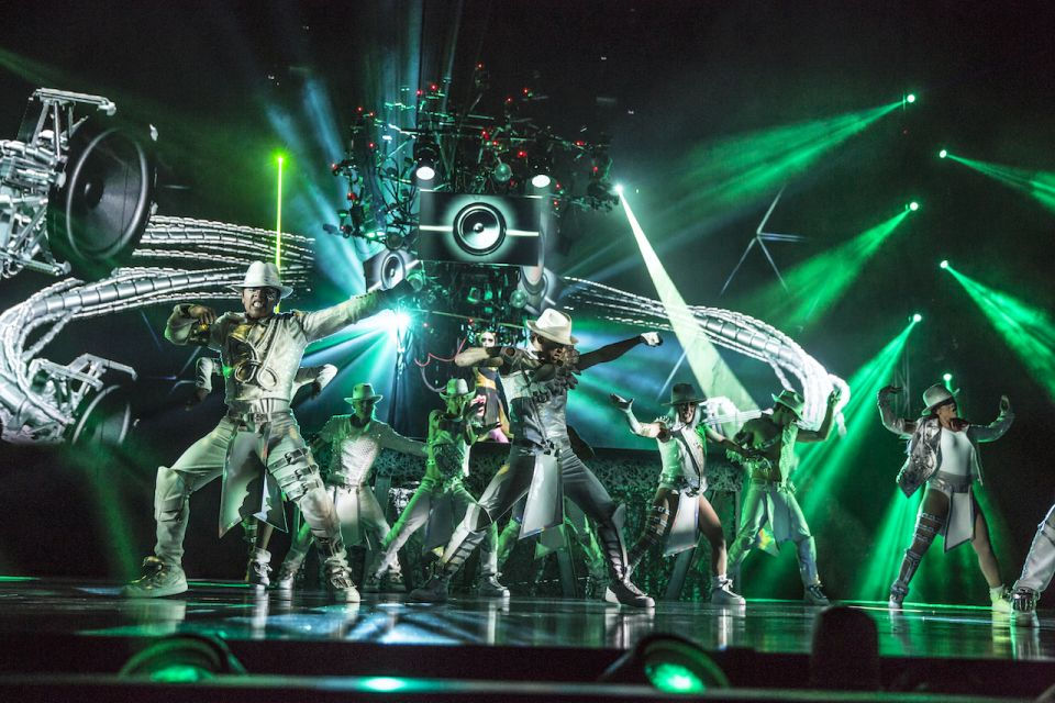 Energetic dance sequence from Cirque du Soleil’s Michael Jackson ONE show.
