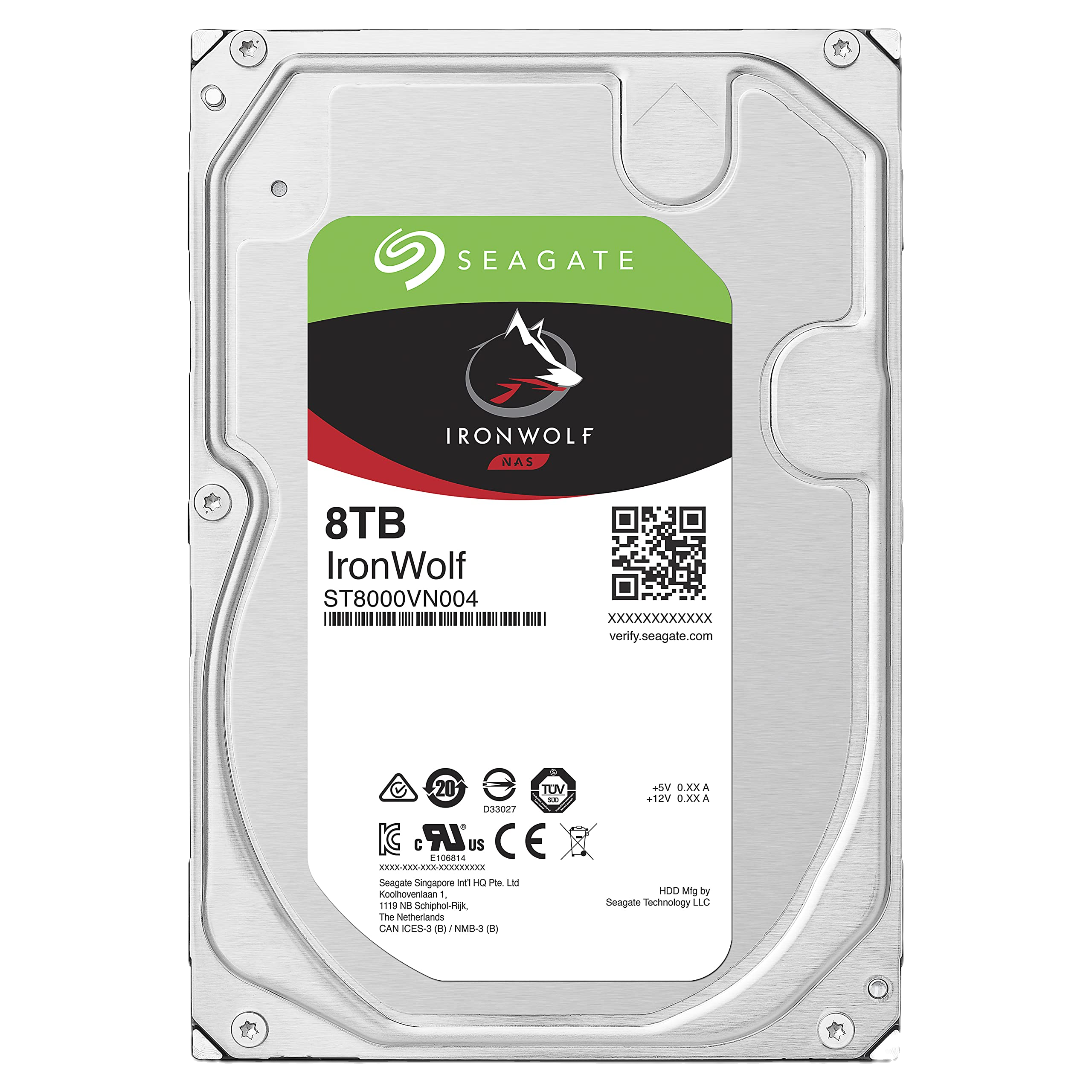 8TB Seagate IronWolf ST8000VN004 7200RPM 256MB NAS