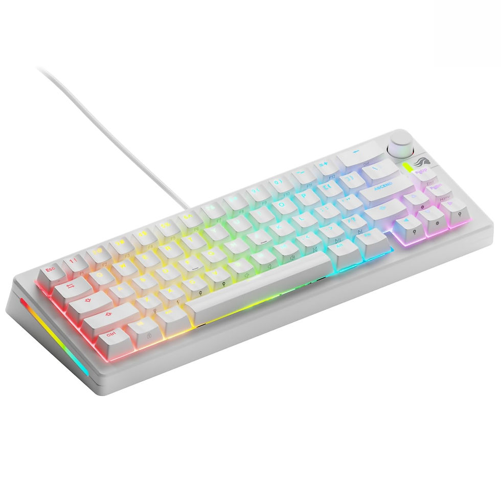Glorious GMMK 3 65 % Custom Gaming-Tastatur - Pre-Built, ANSI (US), Fox Switches, weiß