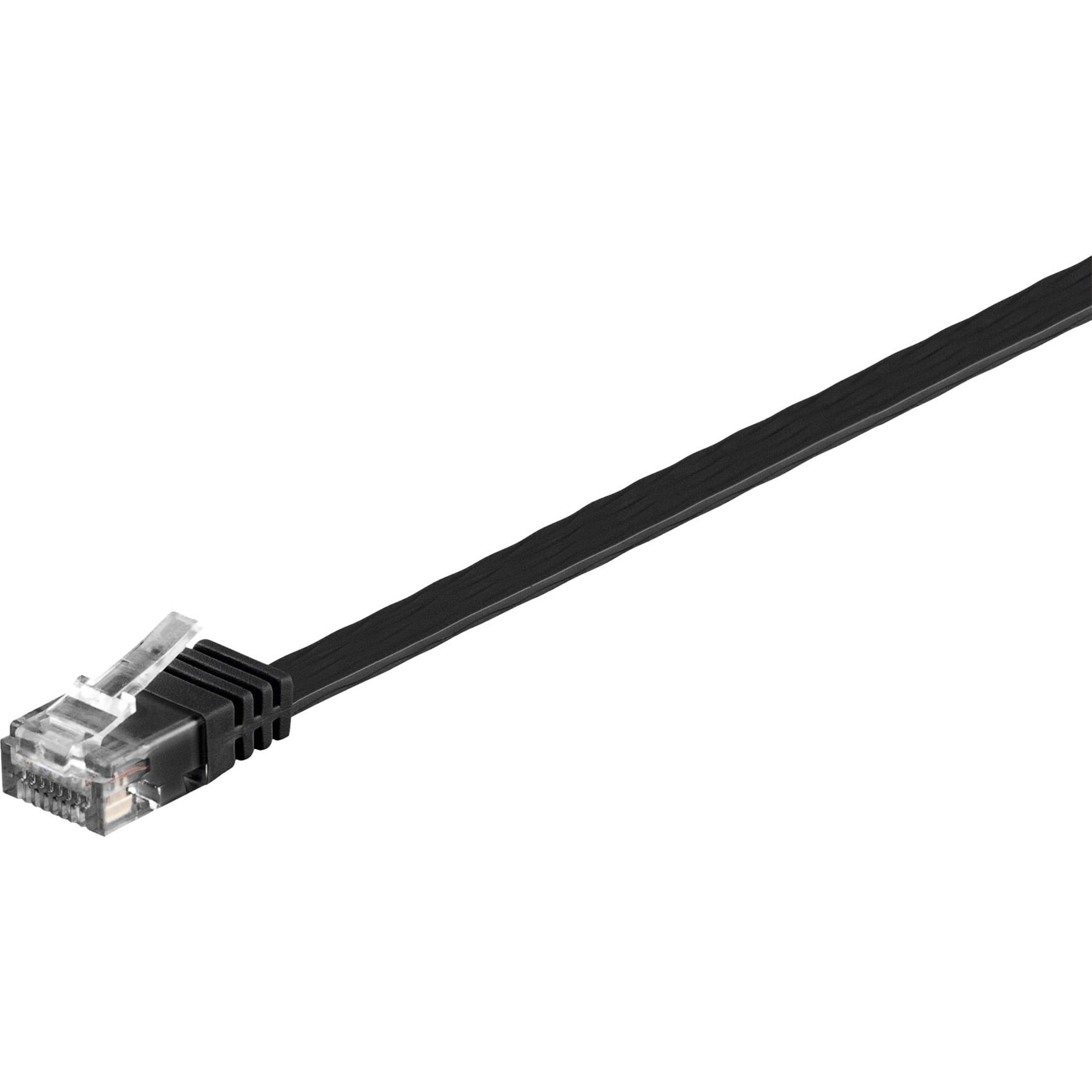 goobay patch cable RJ45 plug > RJ45 plug CAT.6 U/UTP (black, 50cm, flat cable)