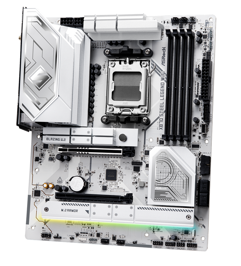 Thumbnail: ASRock X870 Steel Legend WiFi motherboard, socket AM5, AMD X870, ATX, DDR5