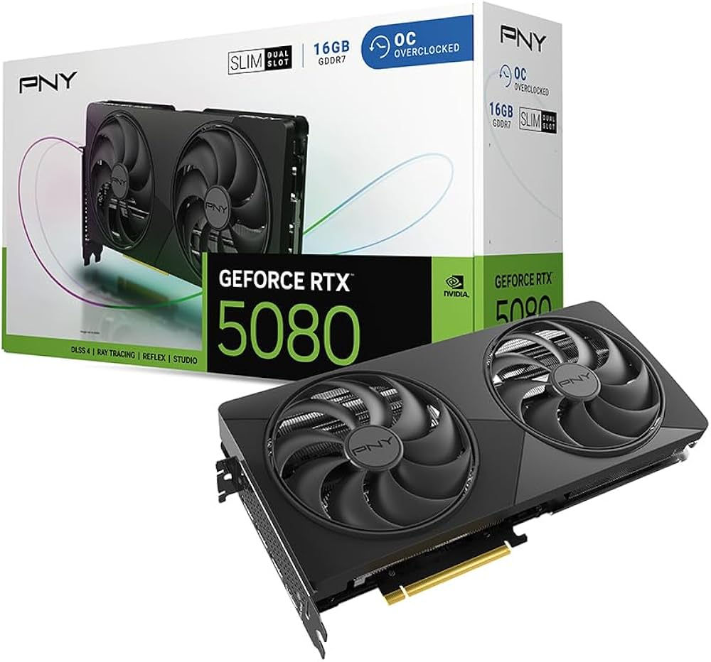 VGA PNY GeForce® RTX™ 5080 16GB Overclocked Dual Fan SLIM !!