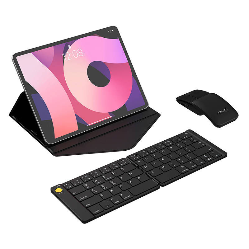 Thumbnail: Delux KF10 Wireless foldable Keyboard and mouse MF10PR (QWERTY) Set