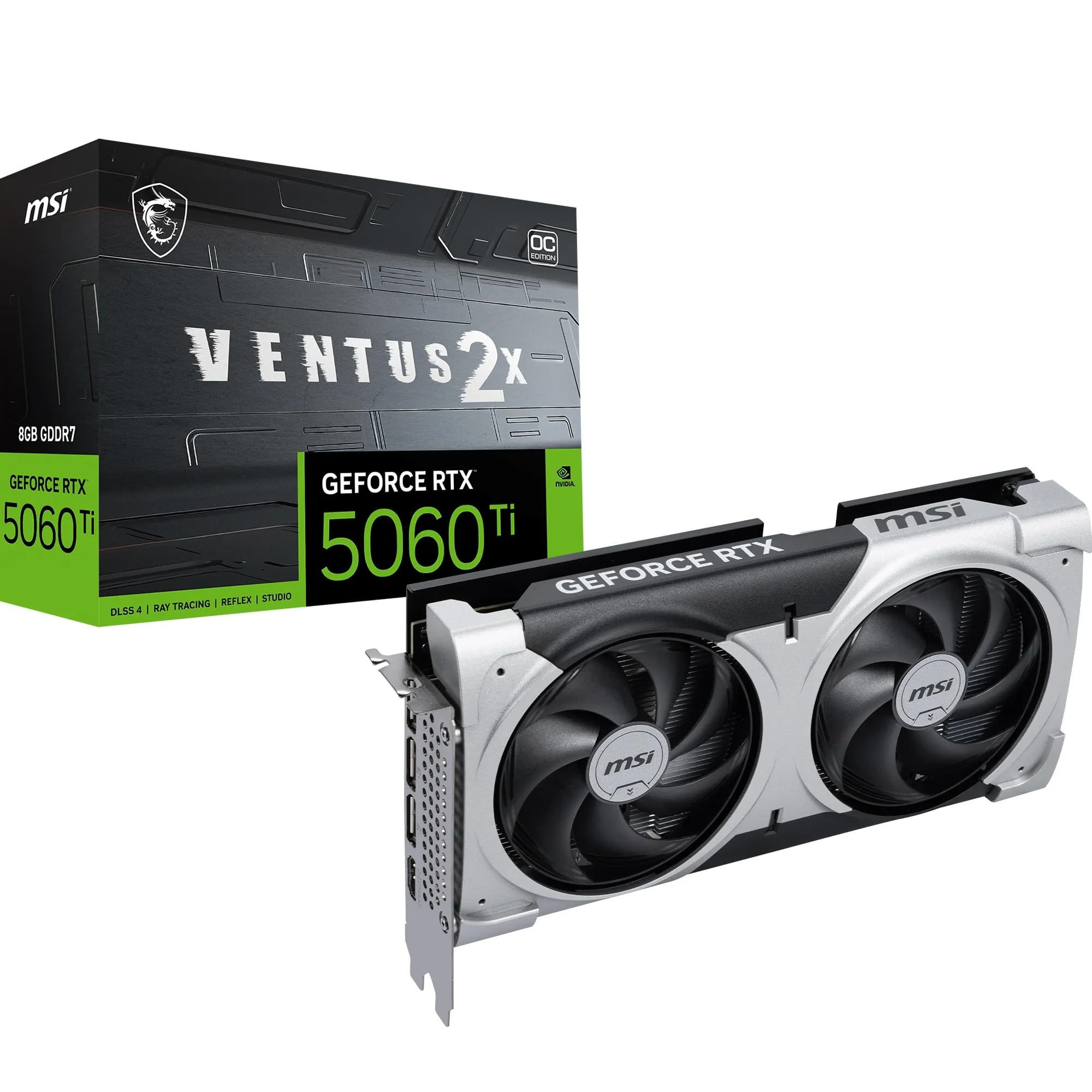 MSI GeForce RTX 5060 8G VENTUS 2X OC - 8GB GDDR7, HDMI, 3x DP