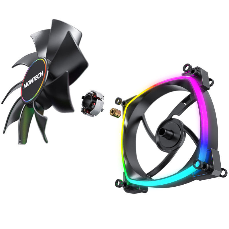 Thumbnail: Montech AX140 PWM ARGB fan - 140mm, black