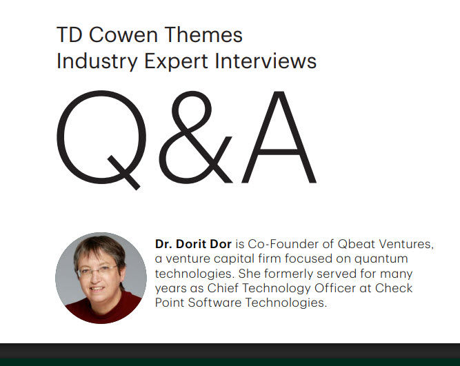 Dr. Dorit Dor - Q&A at TD Cowen report