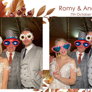 Romy & Andrew's wedding photo booth pictures, October 7th, 2023