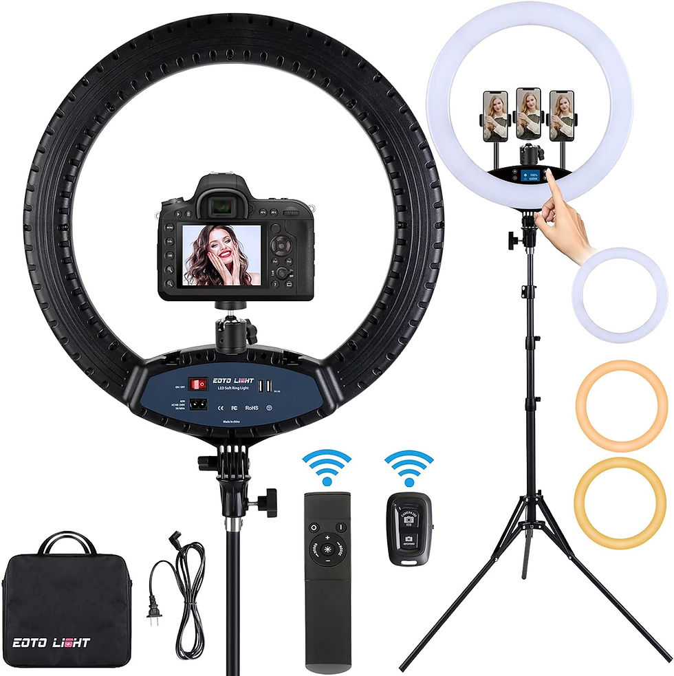 19 inch LED Ring Light LCD Display Ultimate List 2025: Video, Youtube, Podcast, Photography, Videography, Studio Equipment List tested by Xue Mei Rhodin