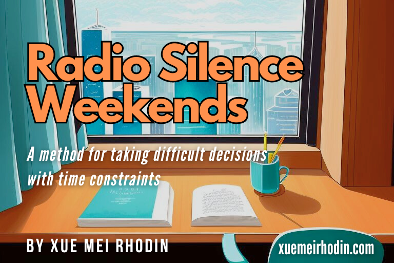 Radio Silence Weekends: A method for taking executive decisions faster and smarter by Xue Mei Rhodin