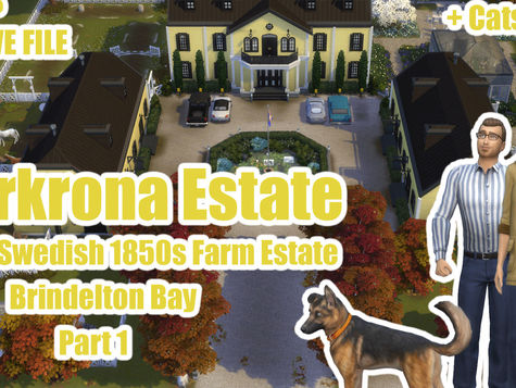 Silverkrona Estate Part 1 / Swedish 1850s Farm / Base Game, Cats and Dogs, For Rent / Sims 4