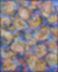 Oil painting ‘Bloom’ by Catherine Snowstorm. Vibrant multicolour flowers, bold palette knife impasto. Modern wall décor.