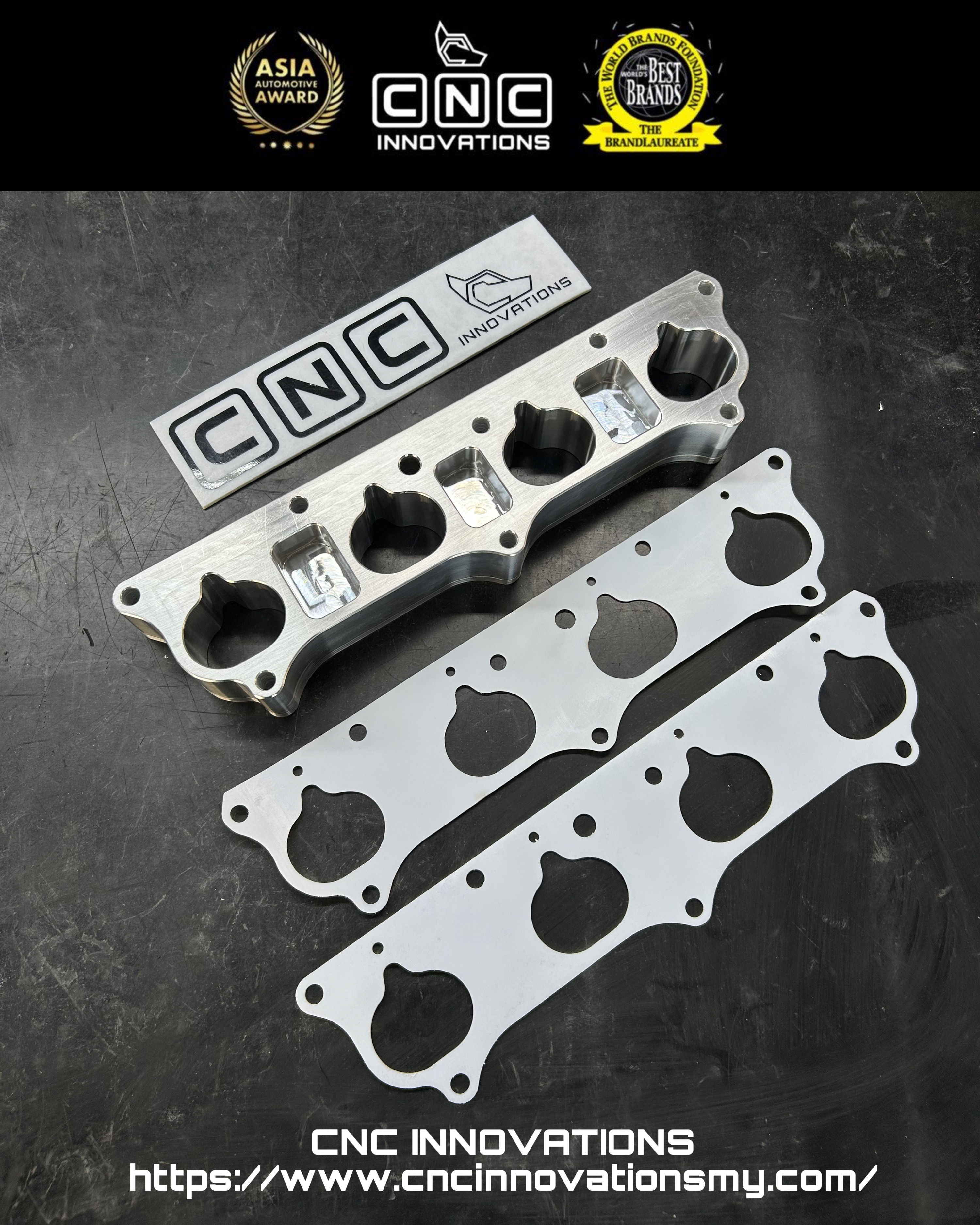 HONDA K20 K20A EP3 DC5 RD8 THICKNESS 50MM INTAKE MANIFOLD POWER BLOCK SPACER