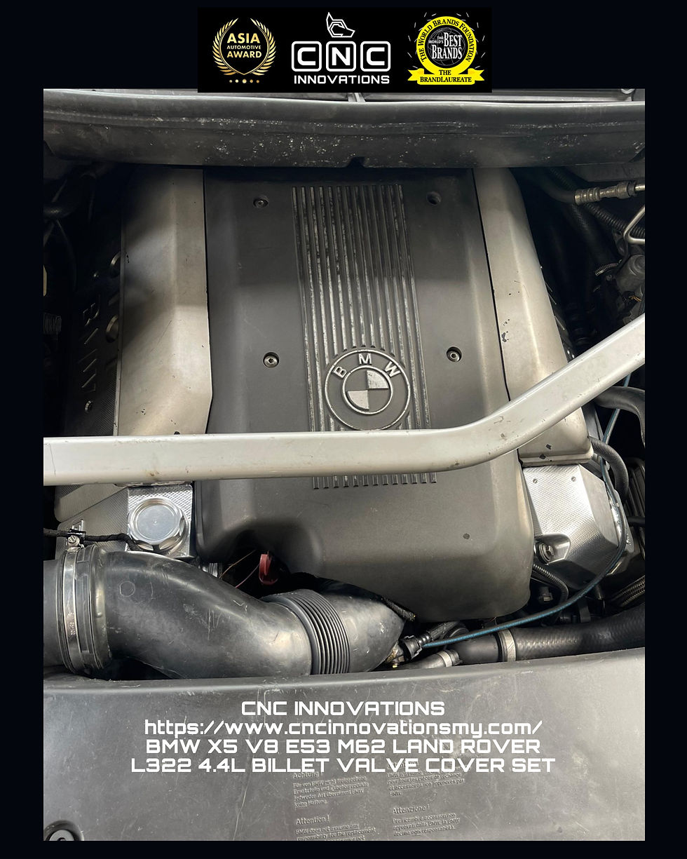 Thumbnail: BMW X5 V8 E53 M62 LAND ROVER L322 4.4L BILLET VALVE COVER SET