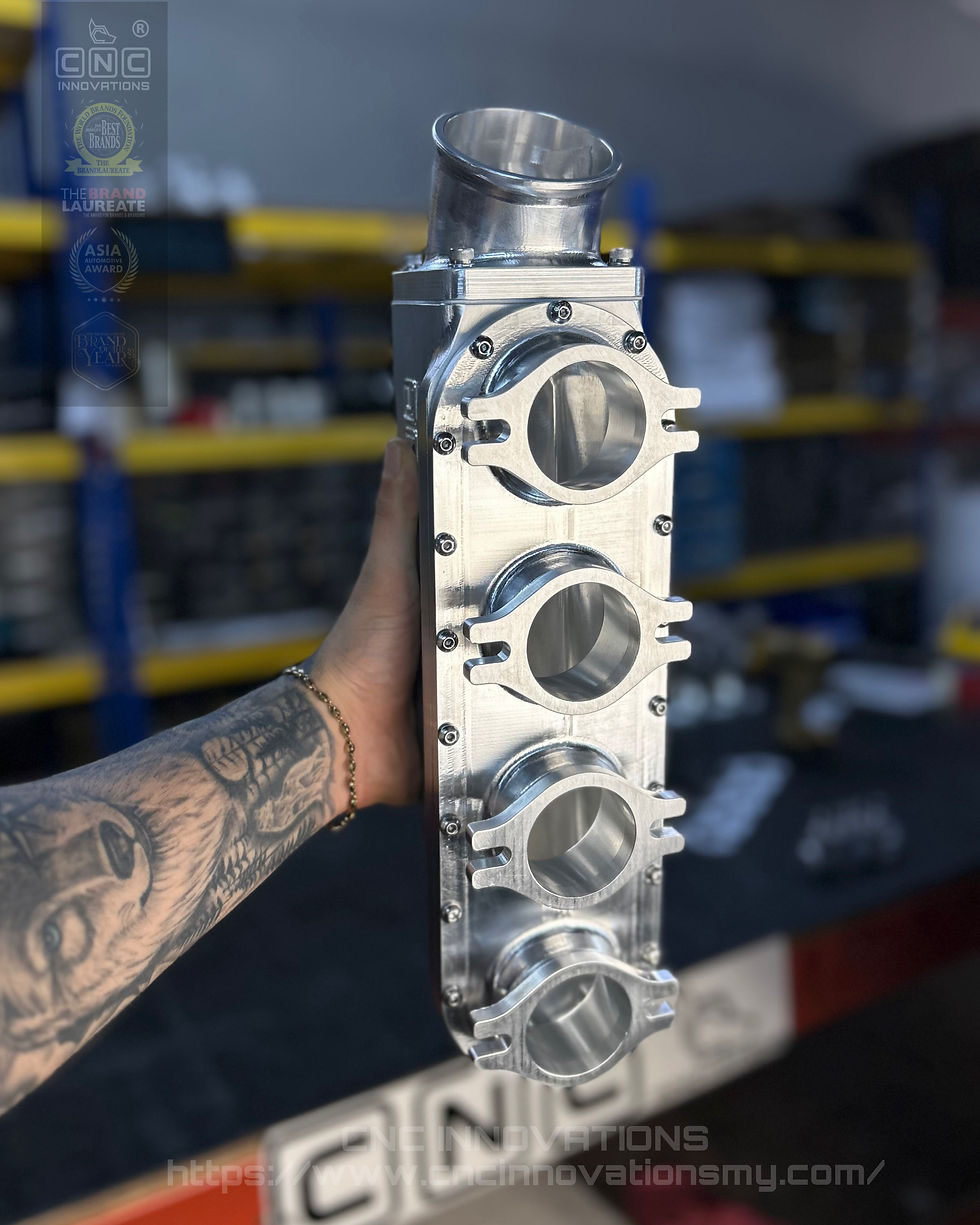 Thumbnail: TOYOTA 4AGE 20V ANGLED INLET BILLET ITB COLLECTOR PLENUM (Rotatable Plenum and I