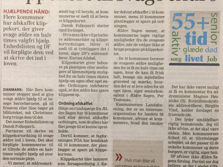 Ældre klippekort ikke sparet i København