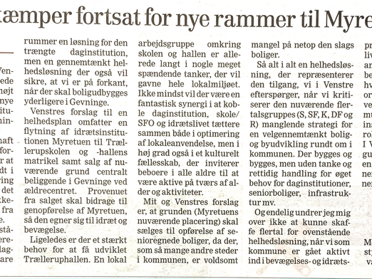 Myretuen i Gevninge ikke i budgettet