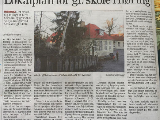 Allerslev Gl. Skole lokalplan 29. juni 2018