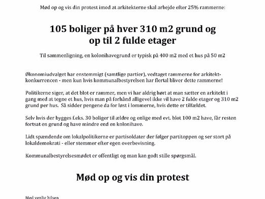 Protester på kommunalbestyrelsesmøde