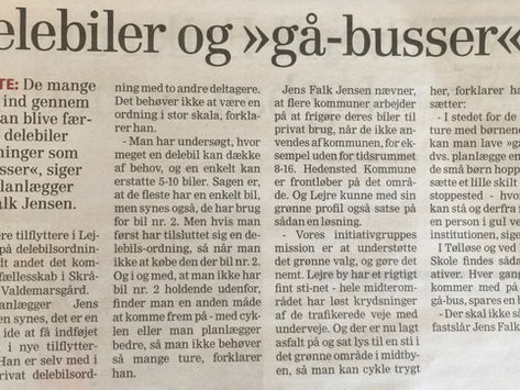 Ideer til biltrafik reduktion i Lejre