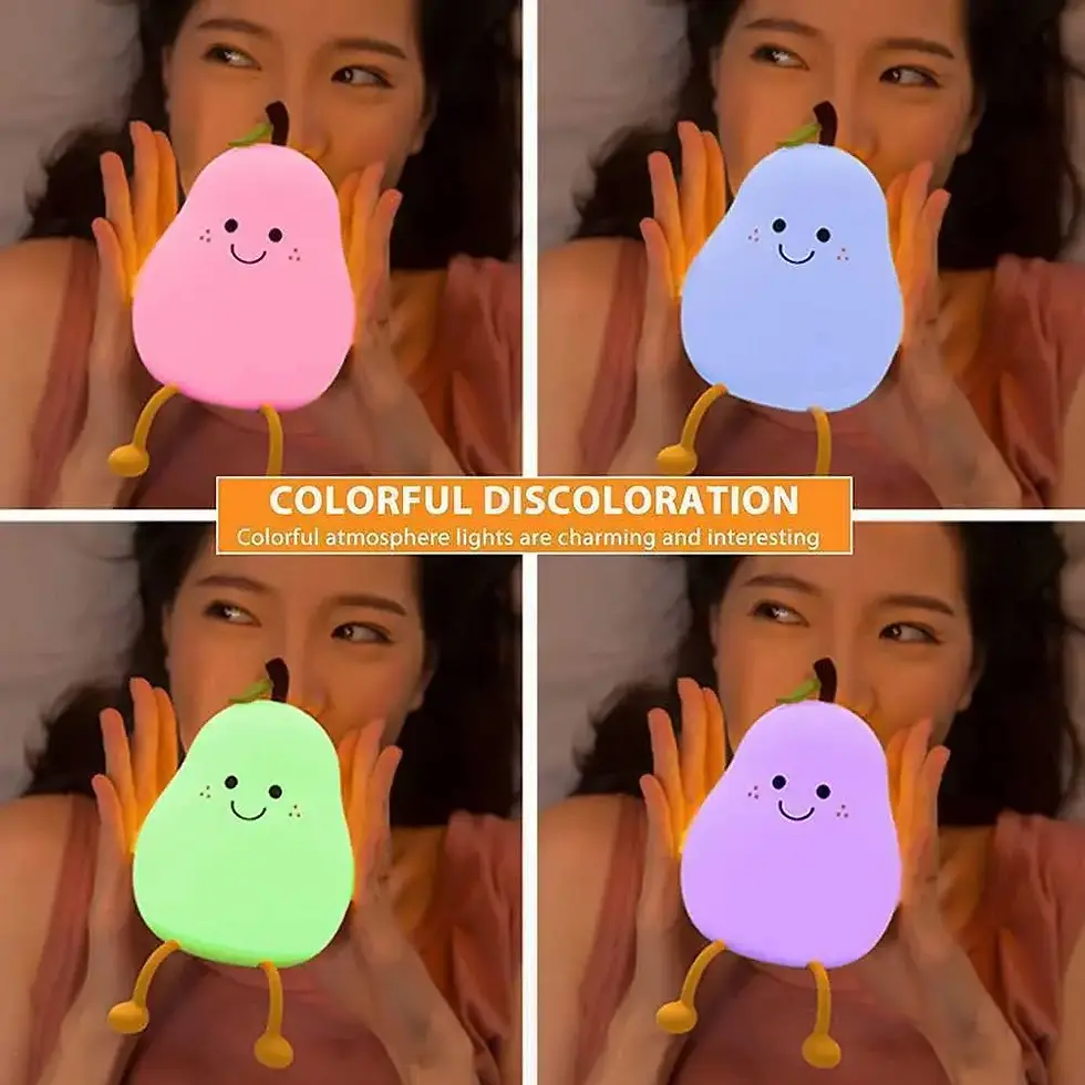 Miniatura: Luce notturna a forma di pera, led e in silicone - Nanna Tranquilla