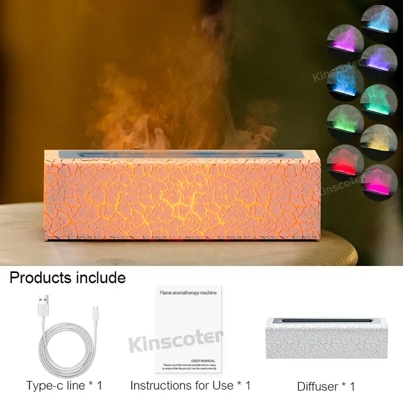 Thumbnail: Diffusore di aromi a fiamma, 150 ml, umidificatore olii per aromaterapia