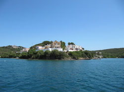 Sea Sky Greece Island Mountains Seaside Holiday