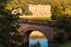 Chatsworth House and River Derwent, Derbyshire