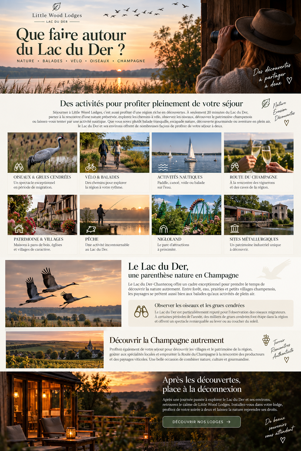 Activités au Lac du Der – Que faire autour du lac ? | Little Wood Lodges