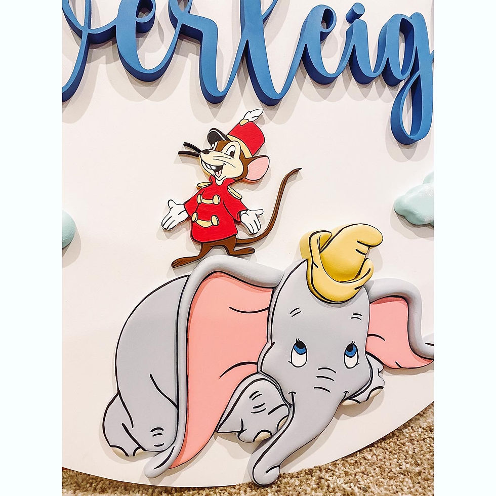 Thumbnail: Dumbo & Timothy Custom Name Sign