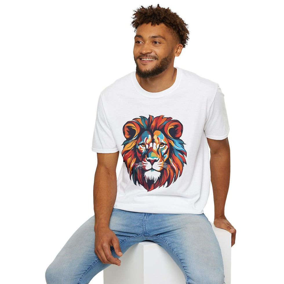 Thumbnail: Multicolor lion face shirt