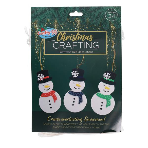 Crafty Bitz Pkt.24 Christmas Crafting - Snowman Tree Decorations