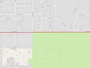 Map showing the Storey Boulevard extension route from North College Drive to Whitney Road in east Cheyenne, Wyoming.
