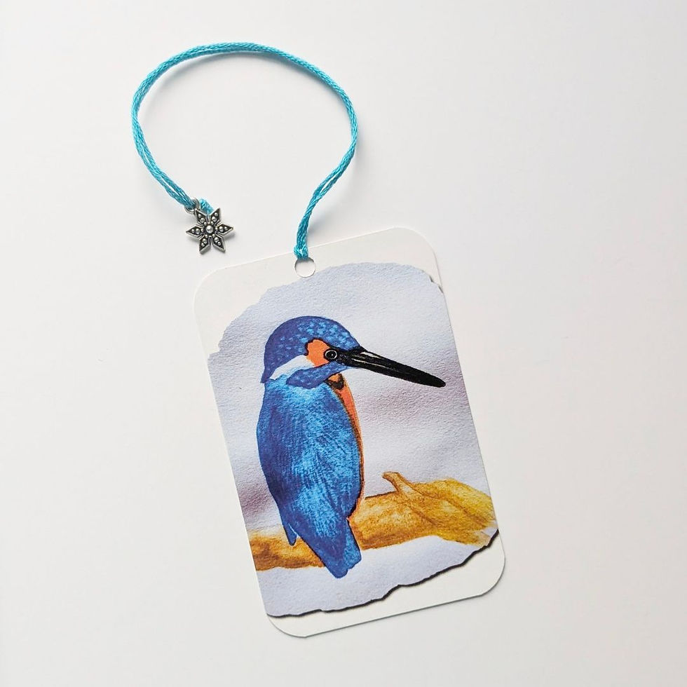 Thumbnail: 'Wings and Words' Set of 3 Hand-painted Bird Bookmarks