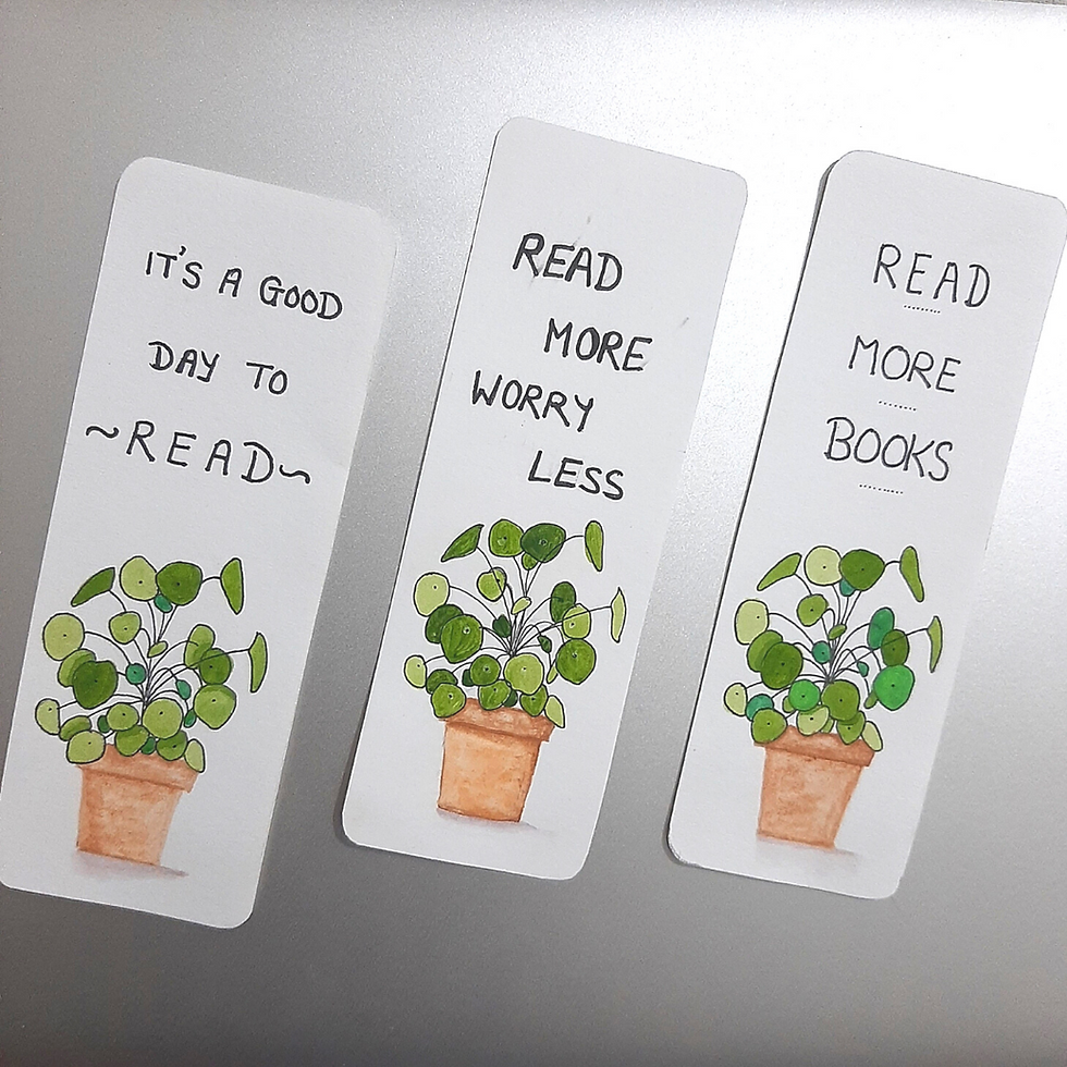 Thumbnail: hand painted bookmark