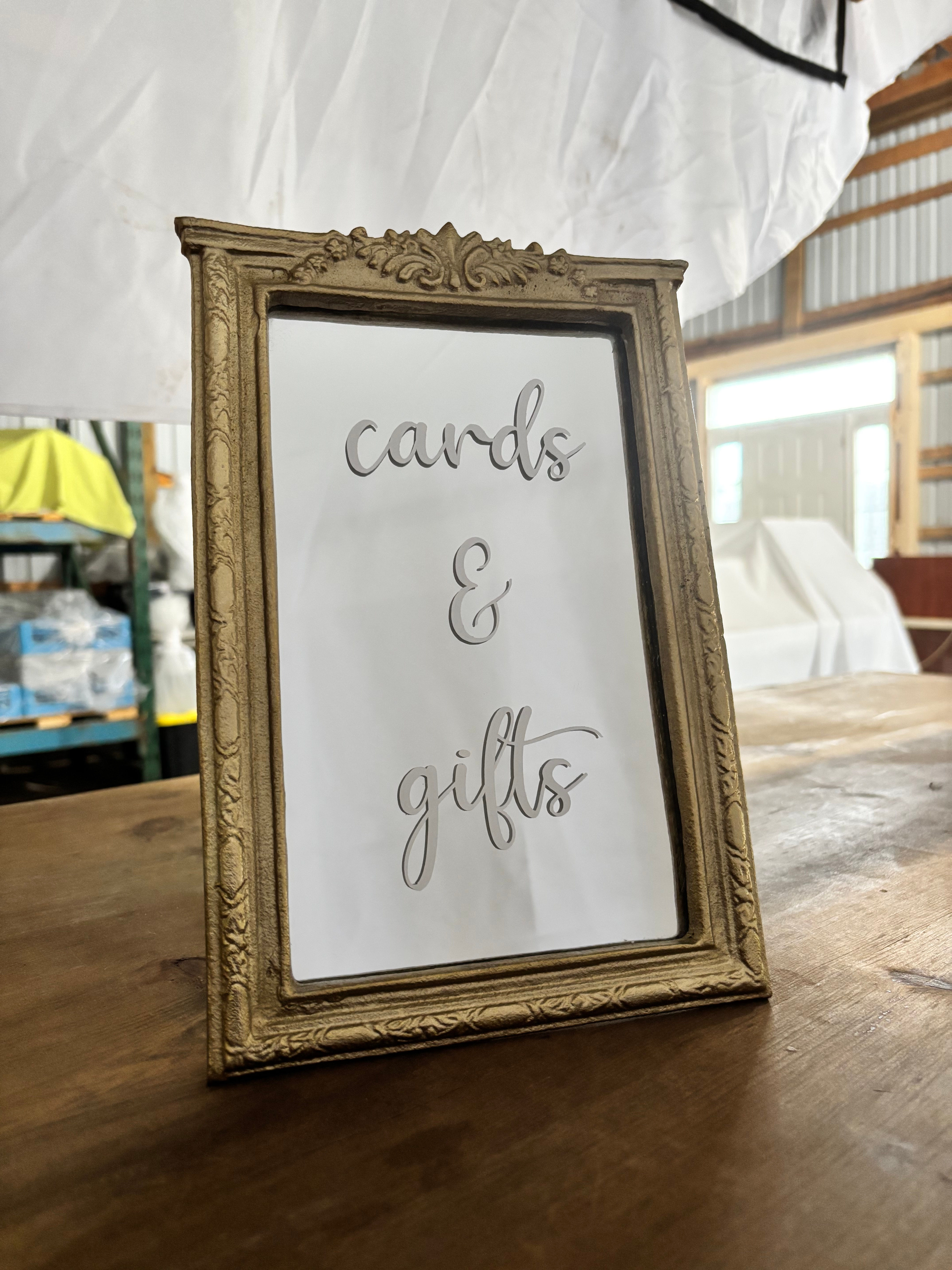 Card and Gift Sign 