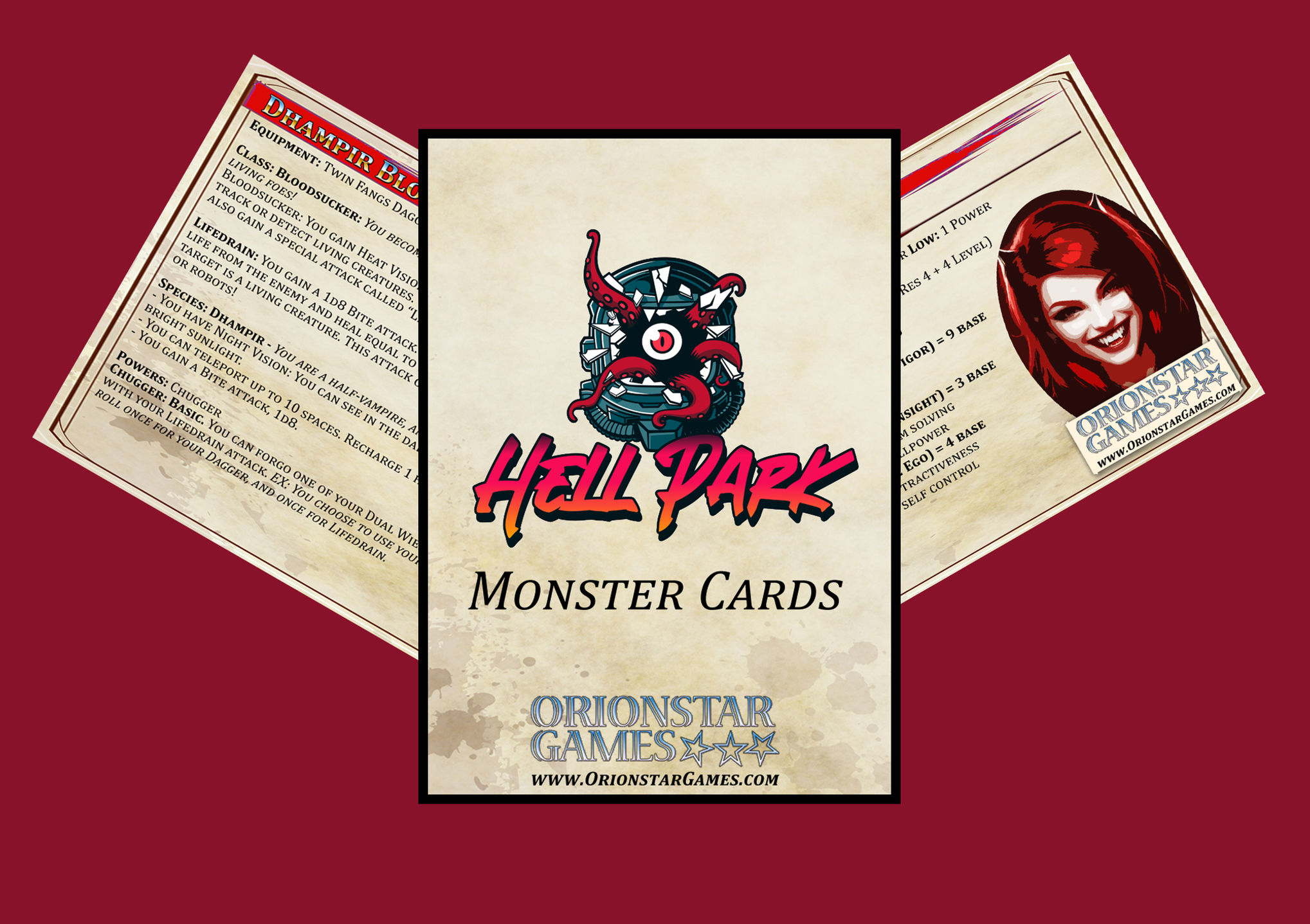 Monster Cards for Hell Park (PDF)