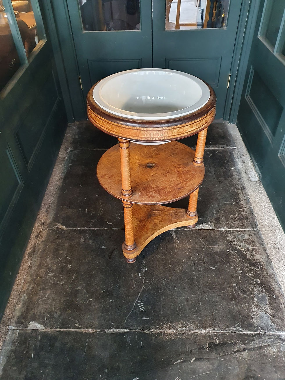 Thumbnail: Burr Ash Washstand SOLD