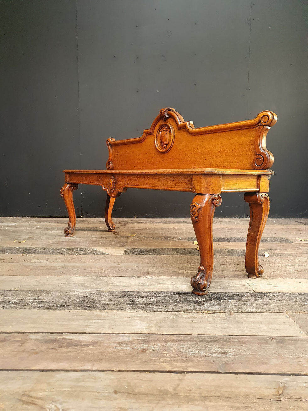 Thumbnail: Oak Hall Bench/Window Seat C.1870 SOLD