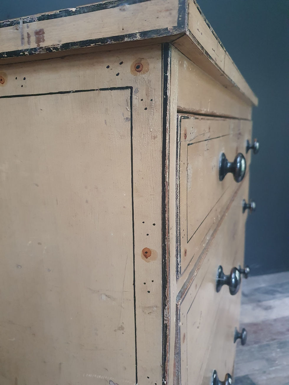 Thumbnail: Very Rare Pine Chest in Original Paint SOLD