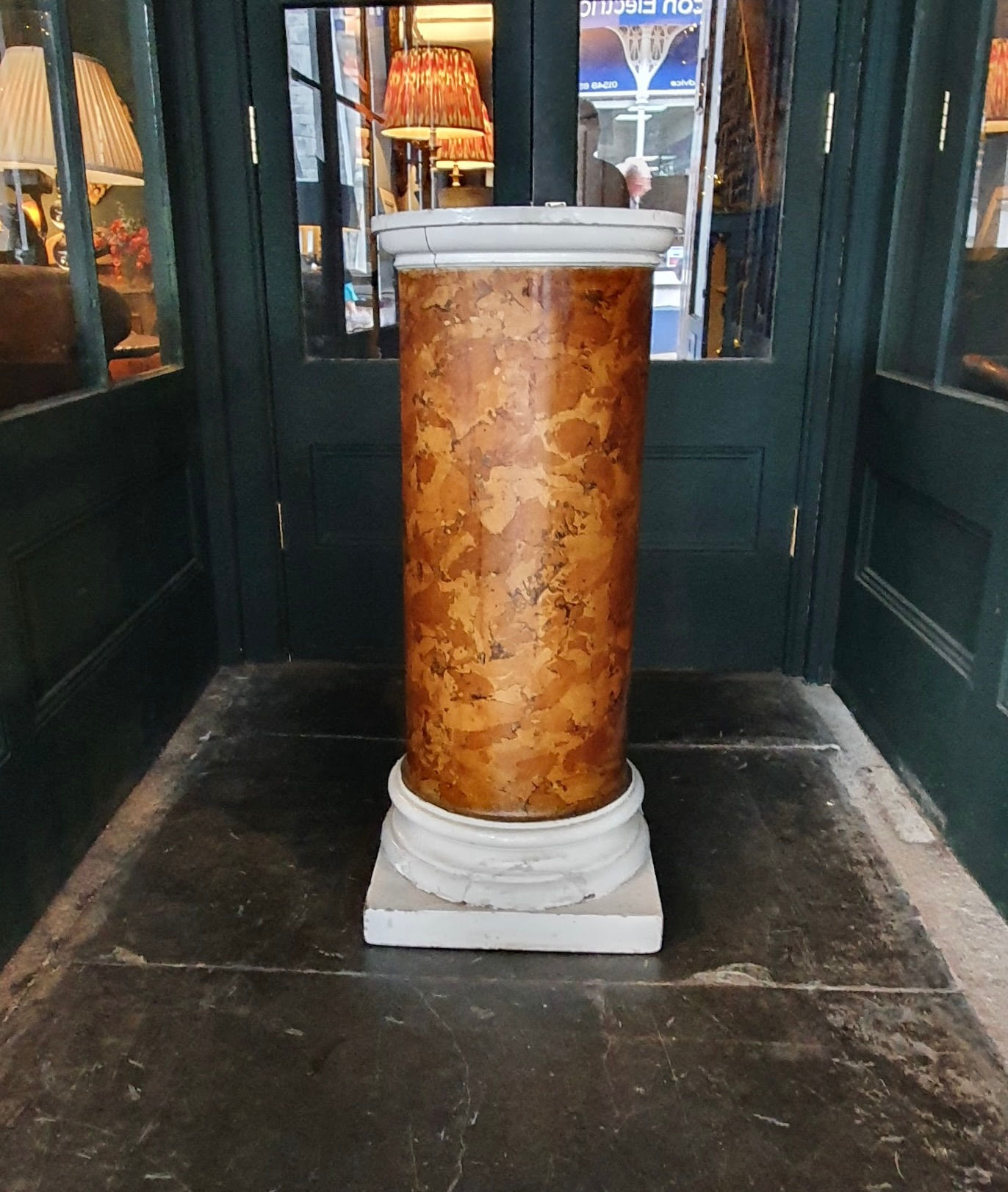 Scagliola Sienna Marble Pine Plinth SOLD