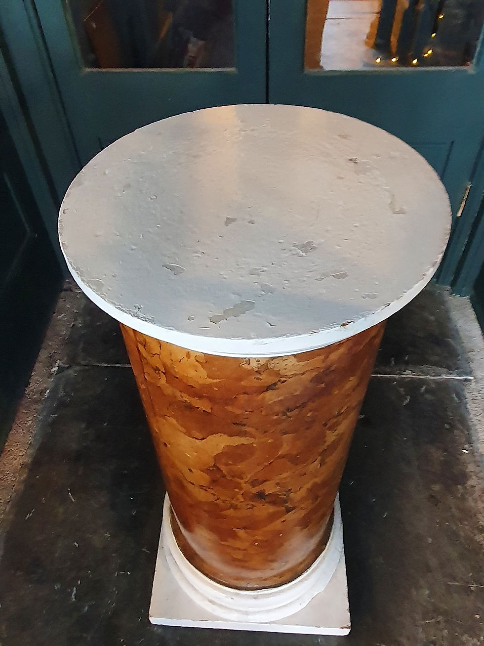 Thumbnail: Scagliola Sienna Marble Pine Plinth SOLD