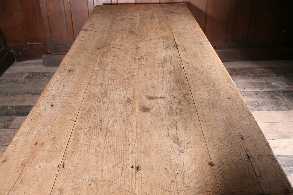 Thumbnail: Georgian Elm Farmhouse Table SOLD