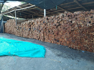 Teak rough squares