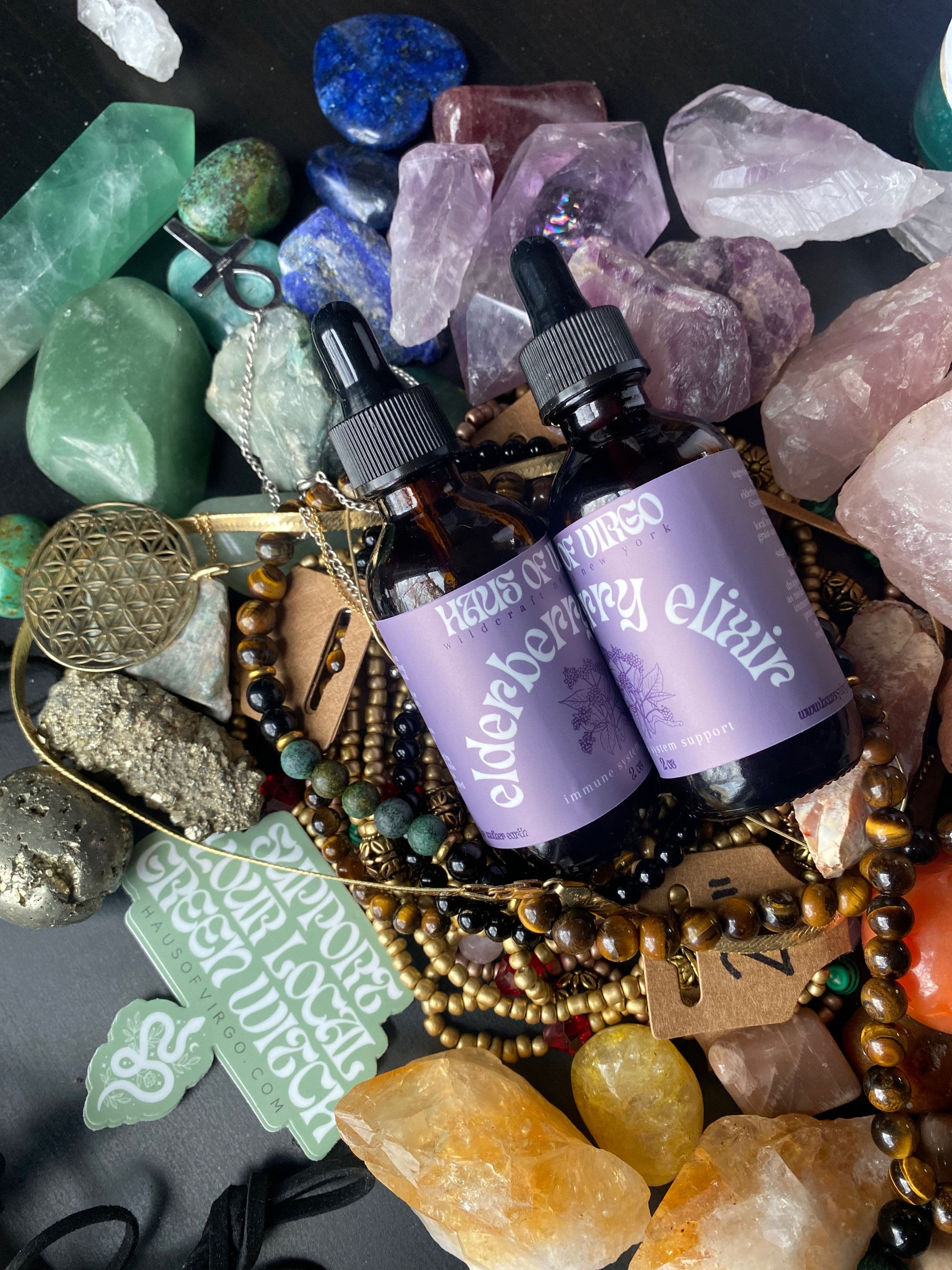 2 ounce elderberry elixir  by haus of virgo