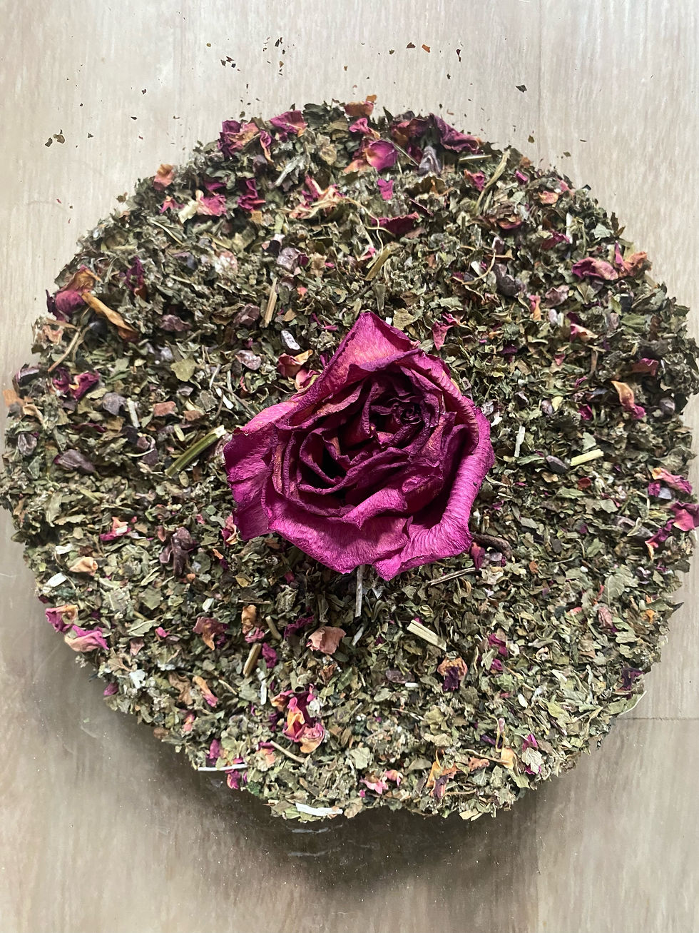 herbal tea blend for women's moon menstrual cycle  by haus of virgo