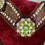 Thumbnail: Head stall Breast collar set.  Oxblood leather green crystal accent