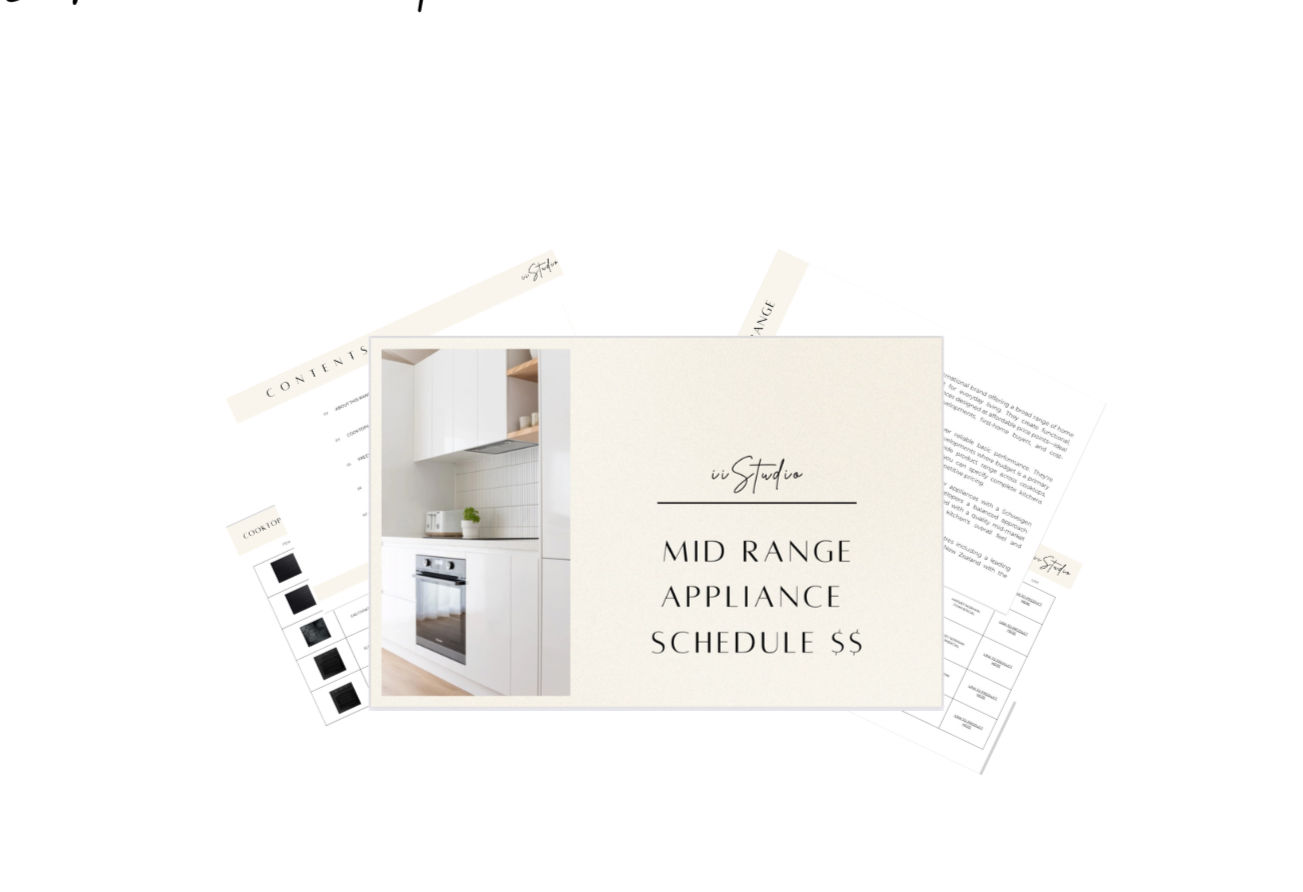 Kitchen Appliance Schedule