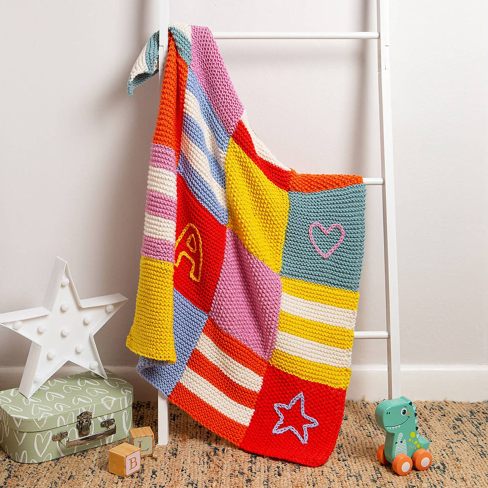 Thumbnail: Toddler Bright Blanket Easy Knitting Kit