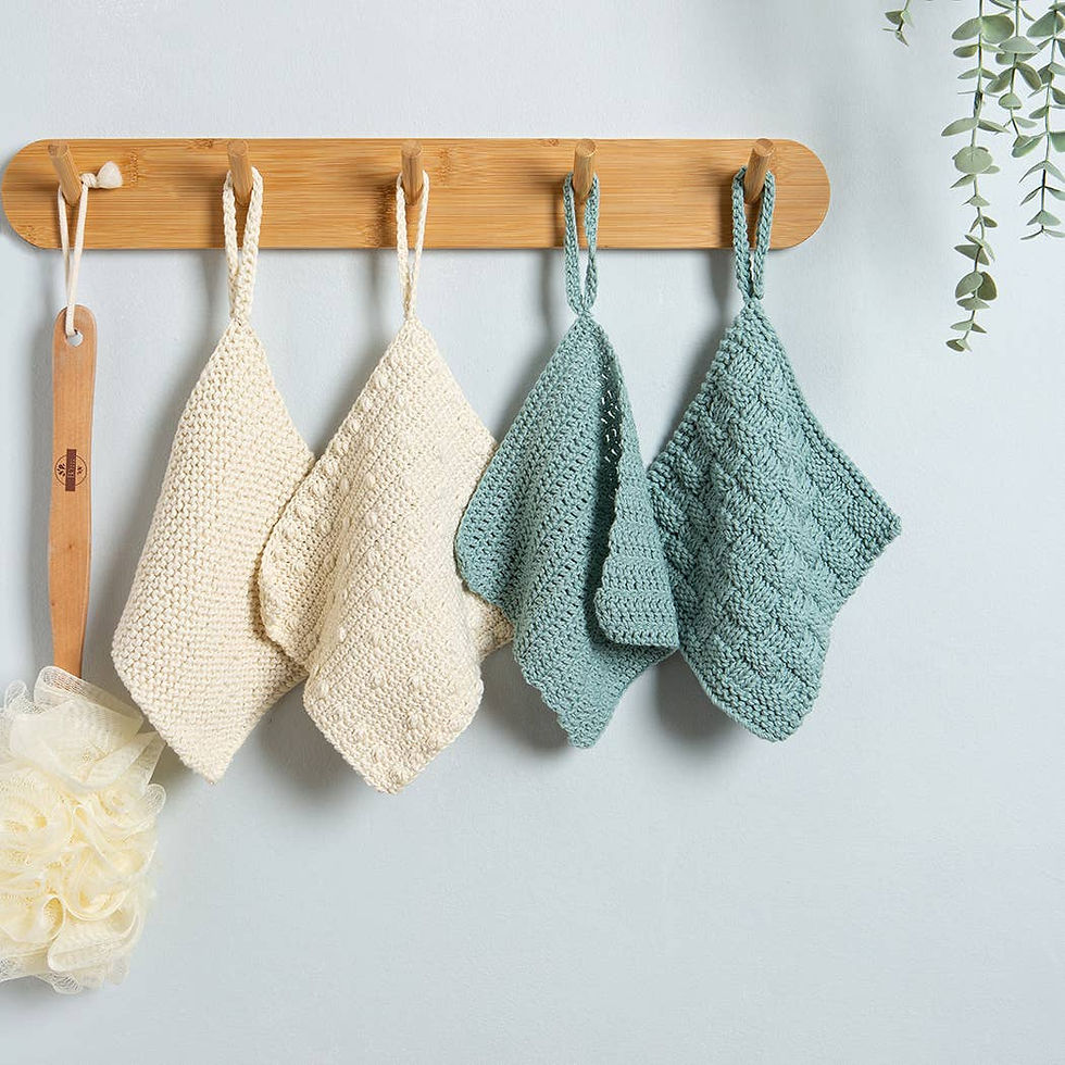 Thumbnail: Face Cloth and Scrub Pad Beginner Knitting Kit